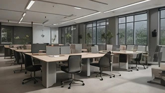 Muebles de espacio de trabajo de oficina abierta