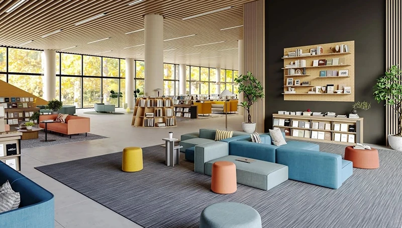 Soluci&oacute;n de mobiliario de oficina para la biblioteca p&uacute;blica de Shenzhen Futian