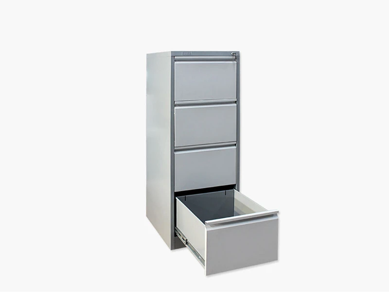Archivador vertical de 4 cajones con cerradura para almacenamiento de documentos de oficina