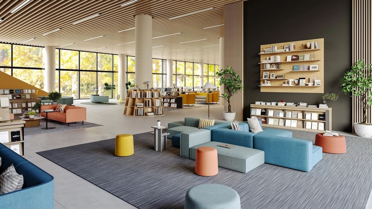 Solución de mobiliario de oficina para la biblioteca pública de Shenzhen Futian 
