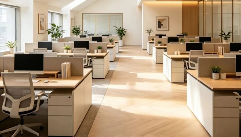 Soluci&oacute;n de mobiliario de oficina para el espacio de trabajo de una agencia creativa en Guangzhou