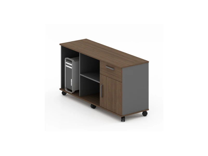 Escritorio de oficina de gerente moderno con gabinete lateral m&oacute;vil - TS-B1608