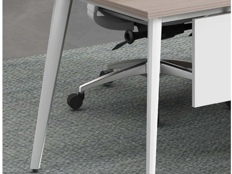Escritorio de oficina ejecutivo moderno con gabinete lateral - LP-B0120