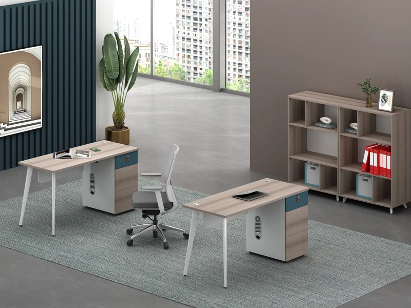 Escritorio para computadora moderno con gabinete lateral - LP-A0912