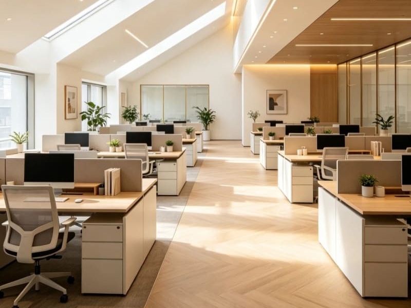 Solución de mobiliario de oficina para espacios de trabajo de agencias creativas en Guangzhou 