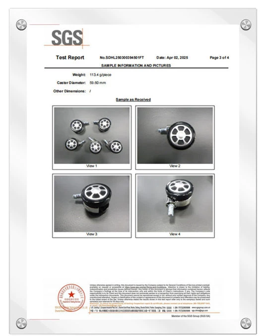 Certificado SGS de ruedas