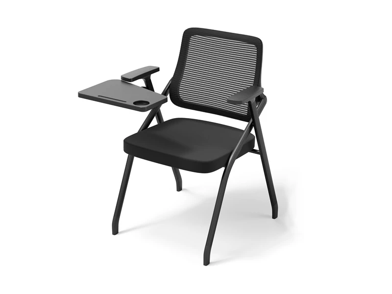 Silla apilable plegable de malla con ruedas y respaldo Bloc de notas