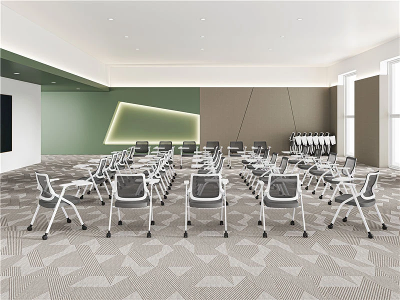 Silla apilable de malla plegable con dise&ntilde;o ergon&oacute;mico