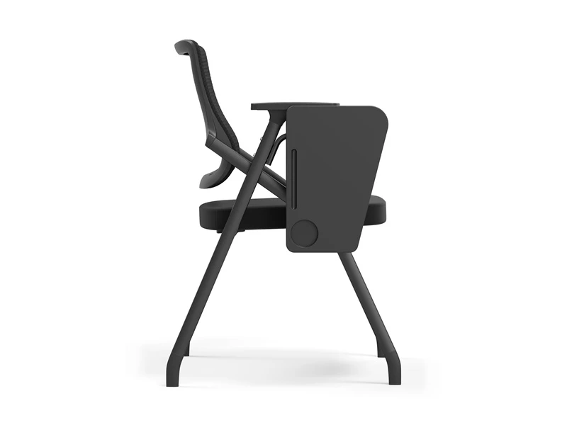Silla apilable plegable de malla con ruedas y respaldo Bloc de notas