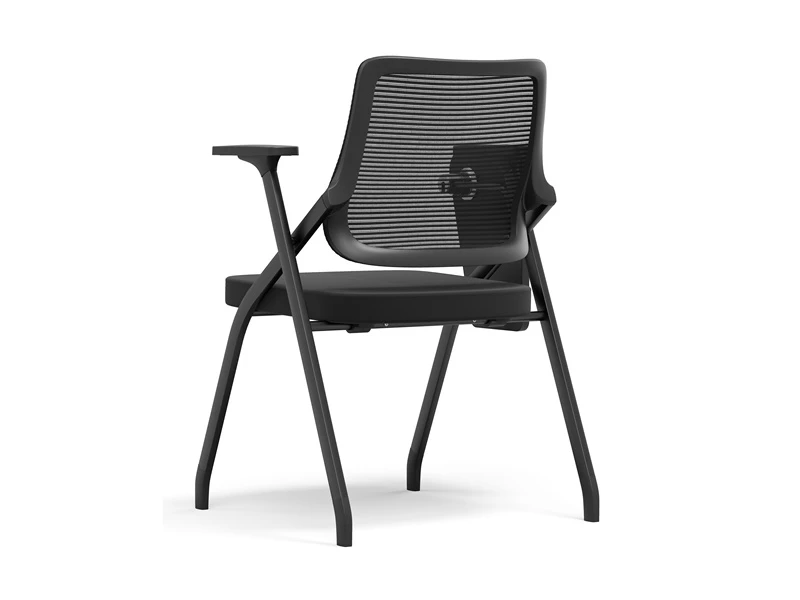 Silla apilable plegable de malla con ruedas y respaldo Bloc de notas