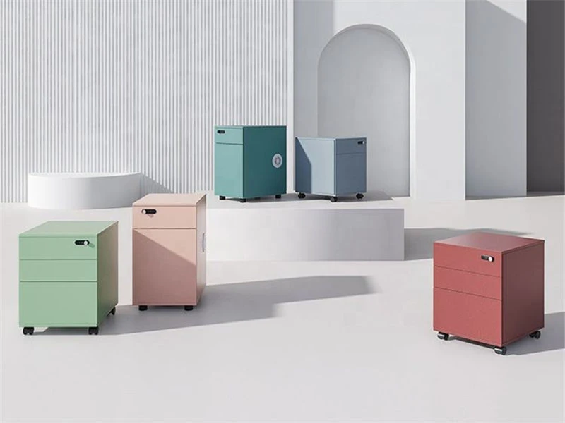 Diverso y amp; Archivadores de pedestal de madera de colores