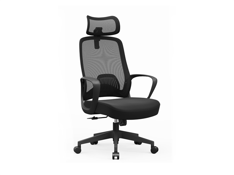 Silla de escritorio ergon&oacute;mica de oficina de malla trasera alta con soporte lumbar
