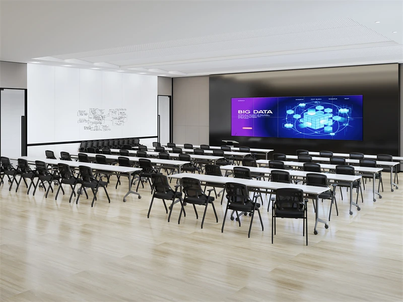 Silla y silla de sala de conferencias Asientos para sala de entrenamiento con ruedas
