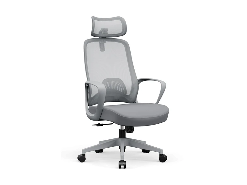 Silla de escritorio de oficina ergon&oacute;mica de malla con respaldo alto y soporte lumbar