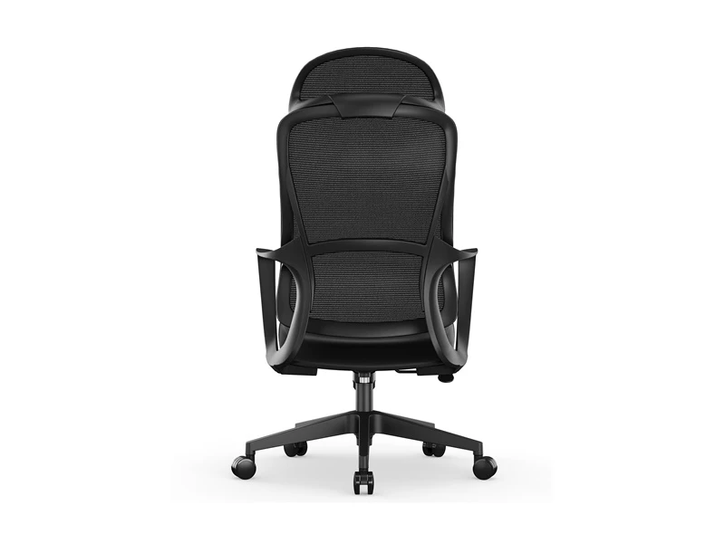 Silla de malla con respaldo alto y reposacabezas 2D | Sillas operativas giratorias