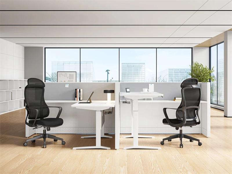 Silla de malla con respaldo alto y reposacabezas 2D | Sillas operativas giratorias