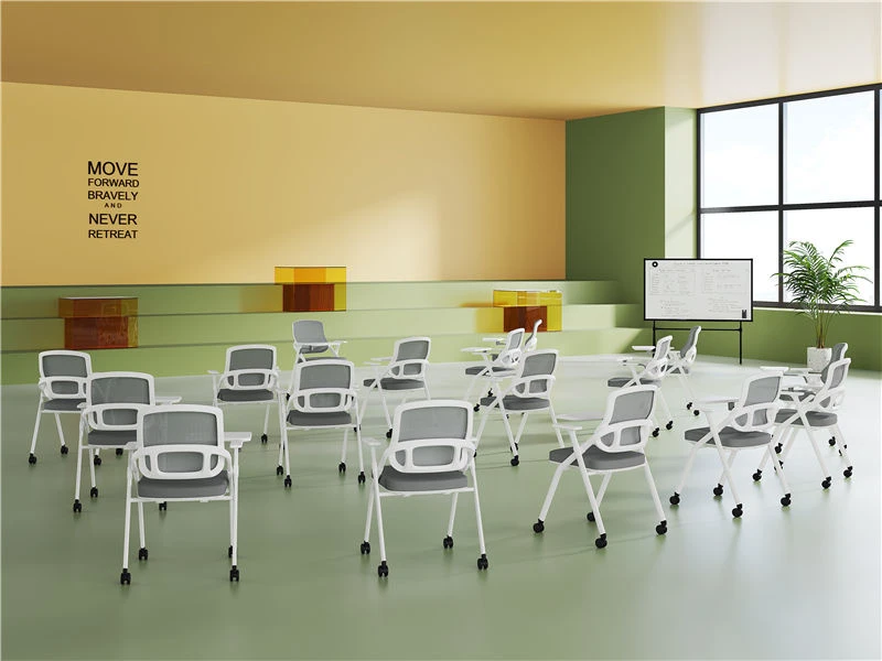 Silla y silla de sala de conferencias Asientos para sala de entrenamiento con ruedas