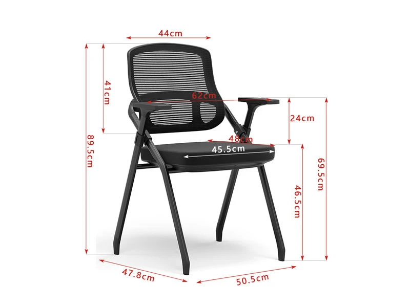 Silla y silla de sala de conferencias Asientos para sala de entrenamiento con ruedas