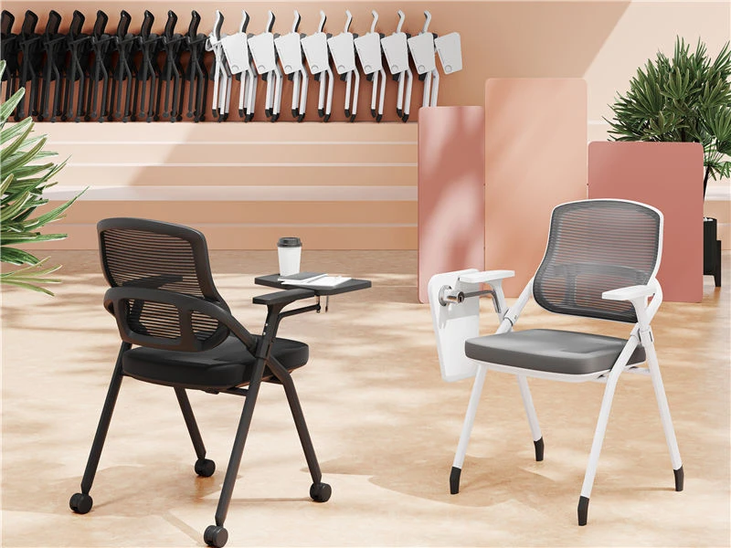 Silla y silla de sala de conferencias Asientos para sala de entrenamiento con ruedas