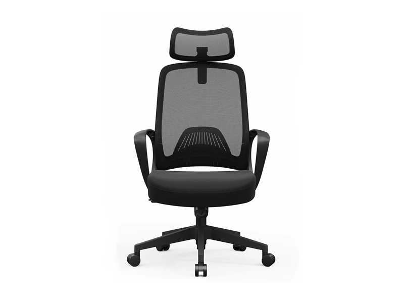 Silla de escritorio de oficina ergon&oacute;mica de malla con respaldo alto y soporte lumbar