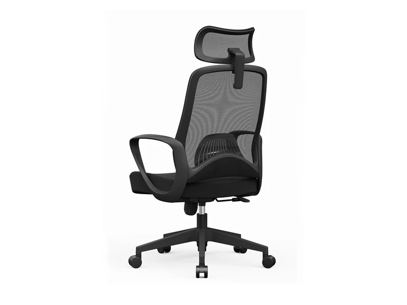 Silla de escritorio de oficina ergon&oacute;mica de malla con respaldo alto y soporte lumbar
