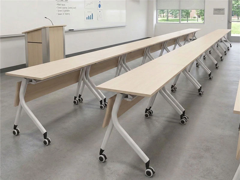 Mesa de entrenamiento de oficina nido abatible con ruedas