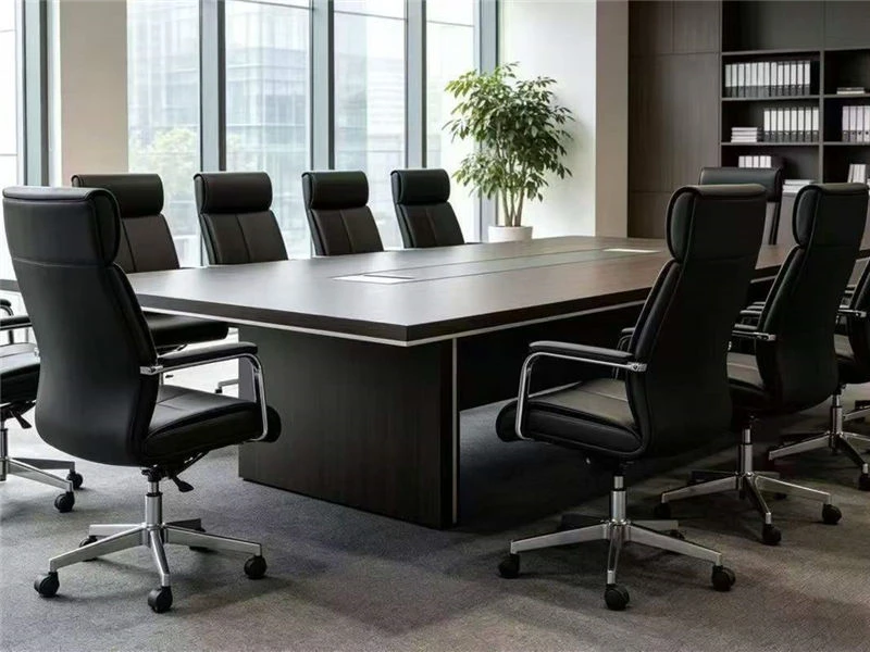 Silla de escritorio ejecutiva de cuero con respaldo alto de lujo a la venta