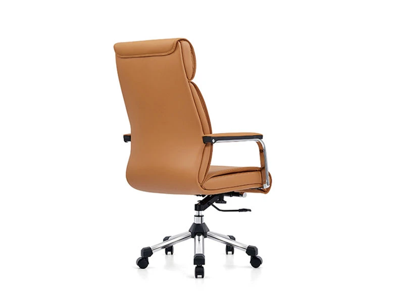 Silla de escritorio ejecutiva de cuero con respaldo alto de lujo a la venta