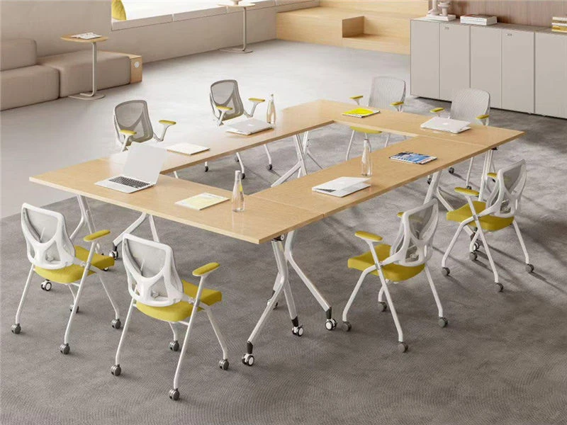 Mesa de entrenamiento de oficina nido abatible con ruedas