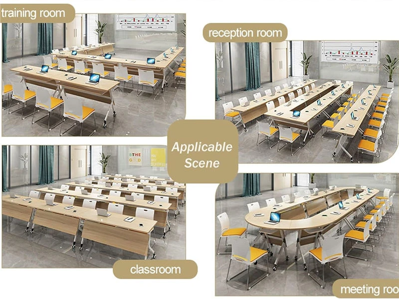 Mesa de entrenamiento de oficina nido abatible con ruedas