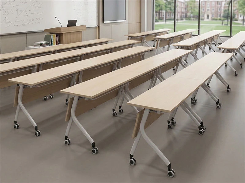 Mesa de entrenamiento de oficina nido abatible con ruedas