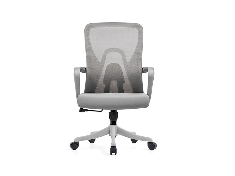 Silla operativa ergon&oacute;mica de malla con respaldo medio y estructura negra