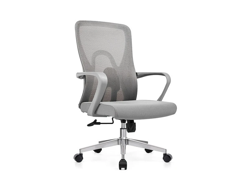 Silla operativa ergon&oacute;mica de malla con respaldo medio y estructura negra