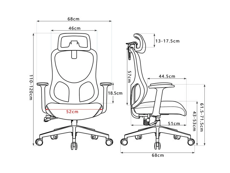 Silla operativa ergon&oacute;mica multifuncional para distribuidor de muebles de oficina