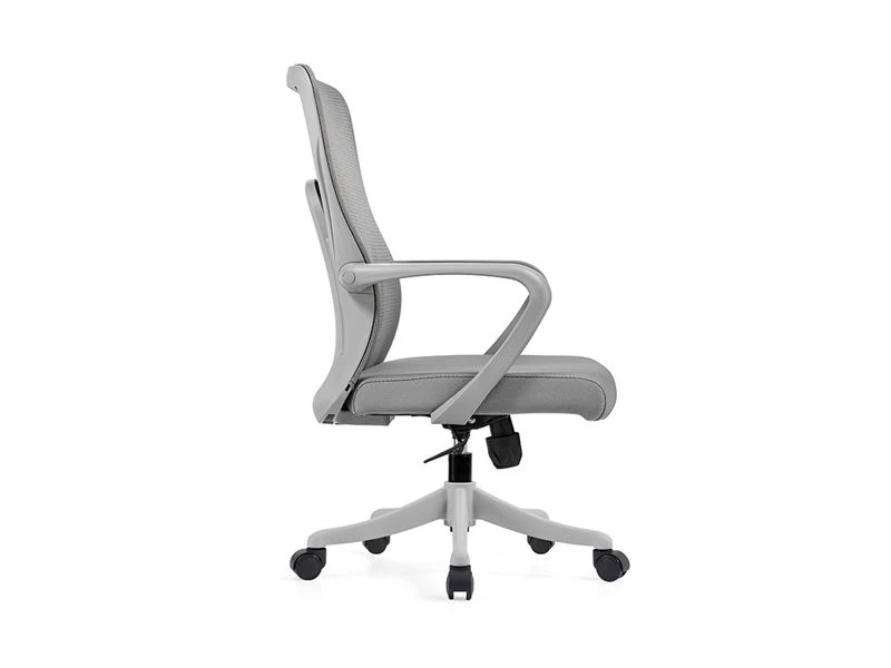 Silla operativa ergon&oacute;mica de malla con respaldo medio y estructura negra