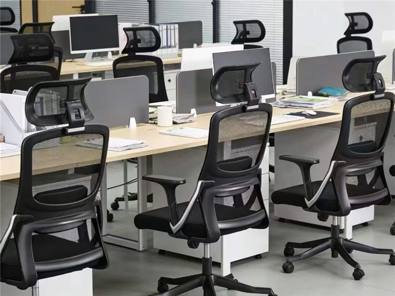 Silla operativa con reposacabezas 2D | Silla de oficina de escritorio de pie