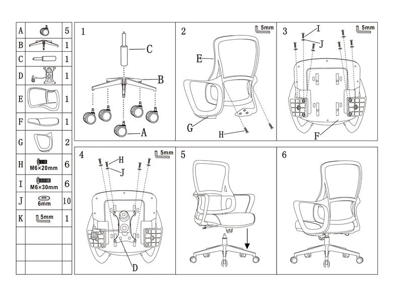 Sillas de escritorio de oficina b&aacute;sicas para el trabajo | Asientos para computadora en venta