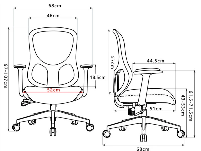 Silla operativa de oficina ergon&oacute;mica | Silla de escritorio comercial