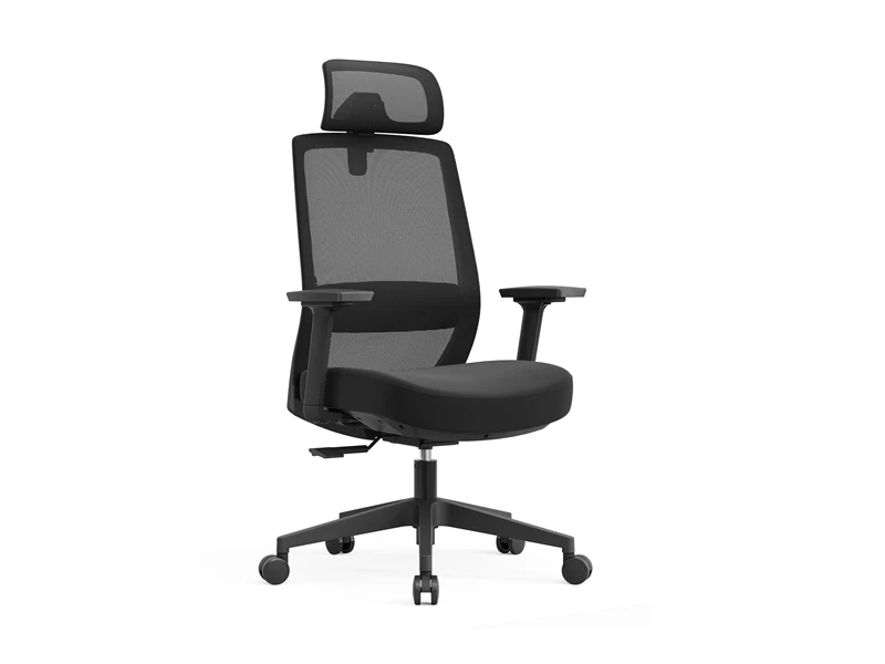 Sillas directivas de malla negra | Silla de escritorio gerencial con respaldo alto