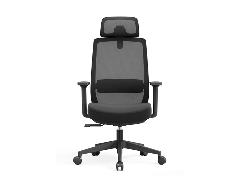 Sillas directivas de malla negra | Silla de escritorio gerencial con respaldo alto