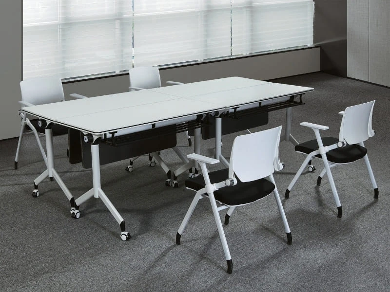 Mesa de entrenamiento nido abatible con ruedas para salas de reuniones