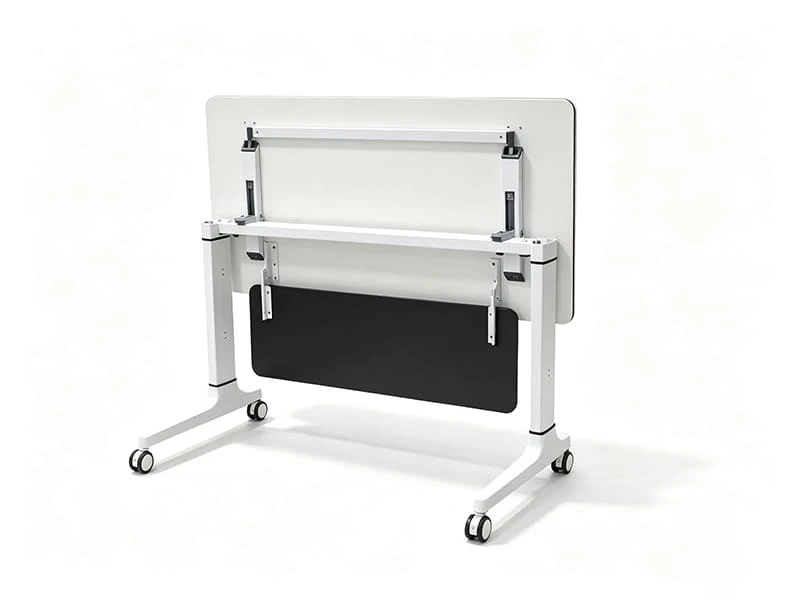 Moderna mesa de entrenamiento abatible con ruedas para salas de reuniones