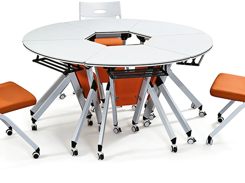 Mesa de entrenamiento triangular abatible con ruedas | LINRAY