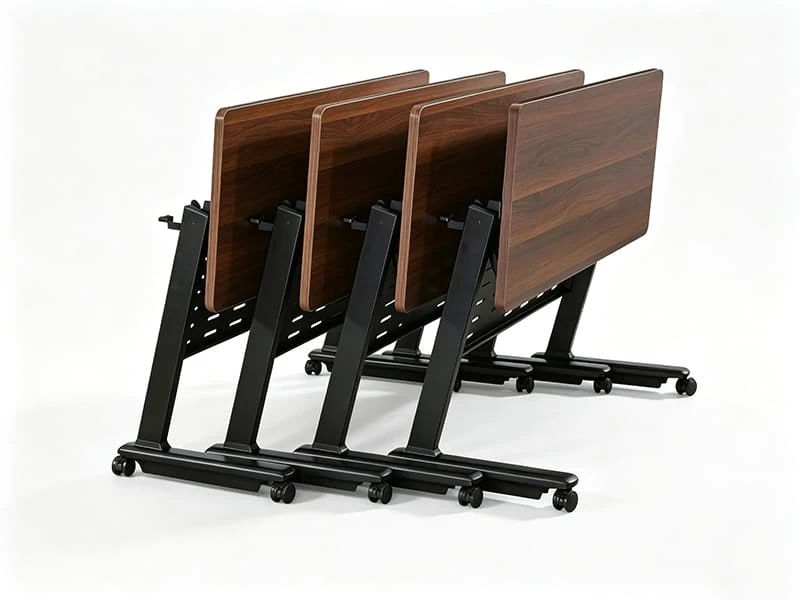 Mesa de entrenamiento anidada abatible comercial con panel modesto