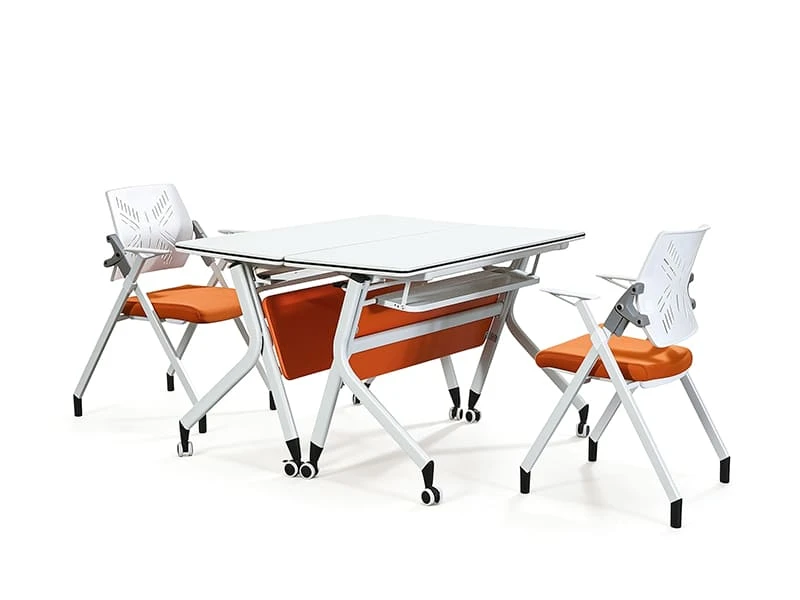 Mesa de entrenamiento m&oacute;vil abatible con ruedas y panel modesto
