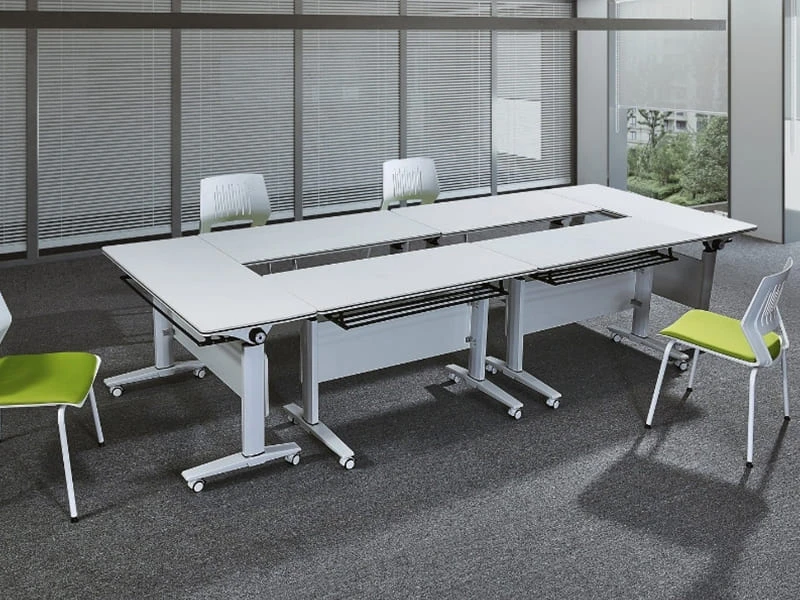 Mesa de entrenamiento nido abatible con ruedas para oficina
