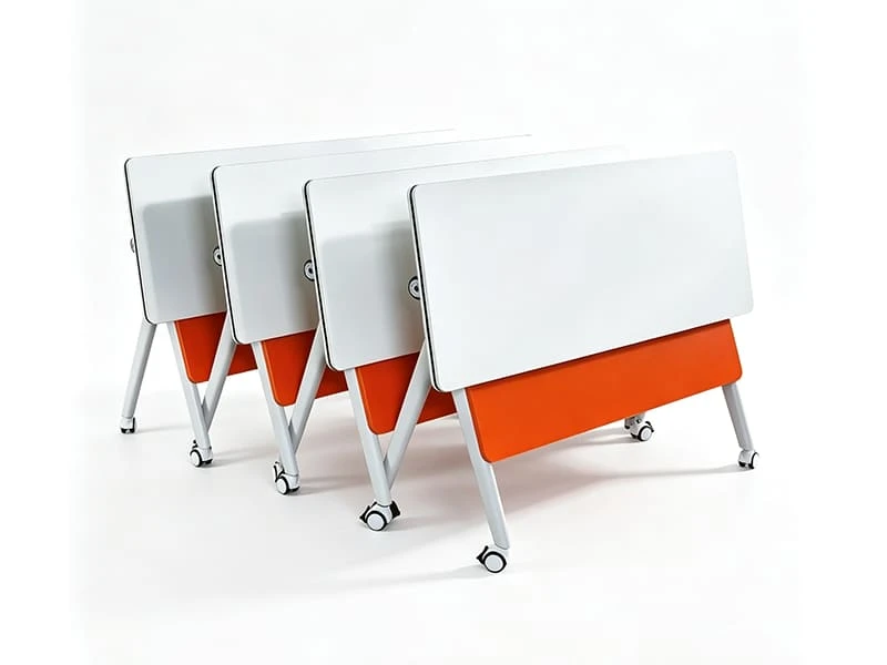 Mesa de entrenamiento nido m&oacute;vil con tapa abatible y ruedas con bloqueo