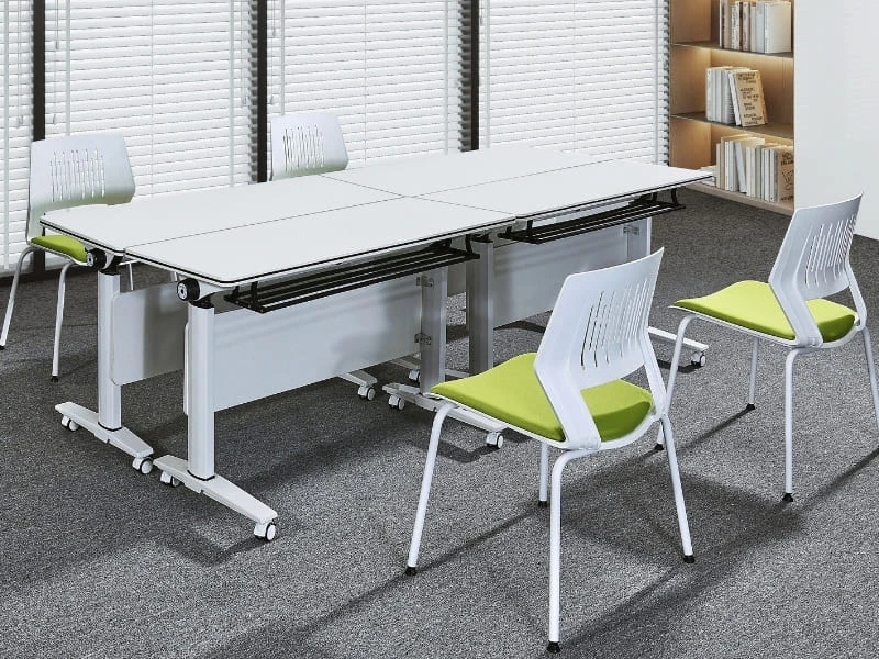 Mesa de entrenamiento nido abatible con ruedas para oficina
