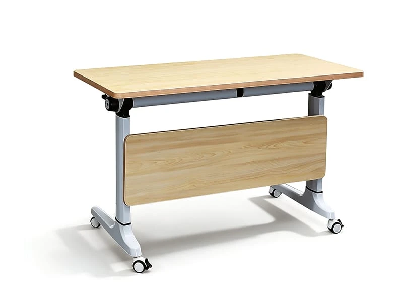 Mesa de entrenamiento m&oacute;vil comercial con tapa abatible y dise&ntilde;o plegable