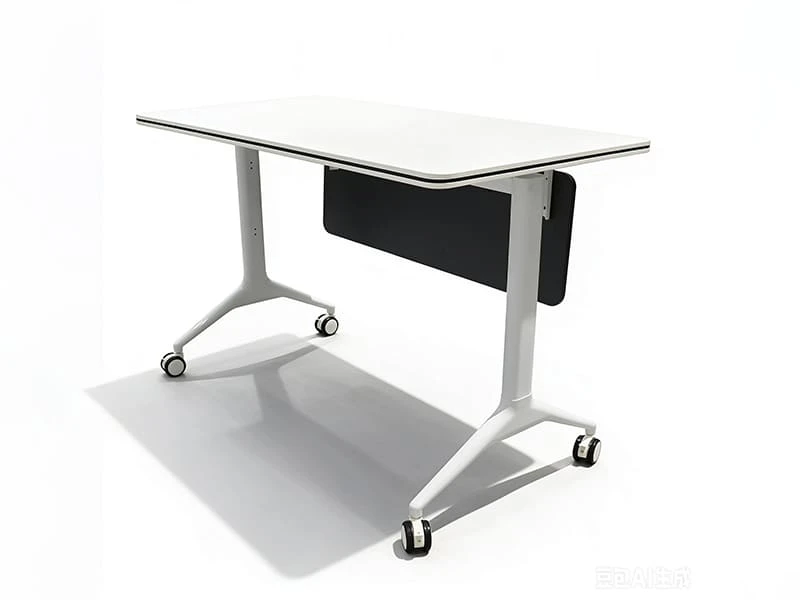 Moderna mesa de entrenamiento abatible con ruedas para oficinas